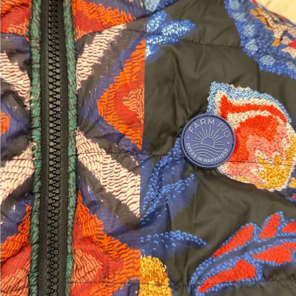 FARM Rio Multicolor Embroidered Puffer Jacket - Picture 2 of 3